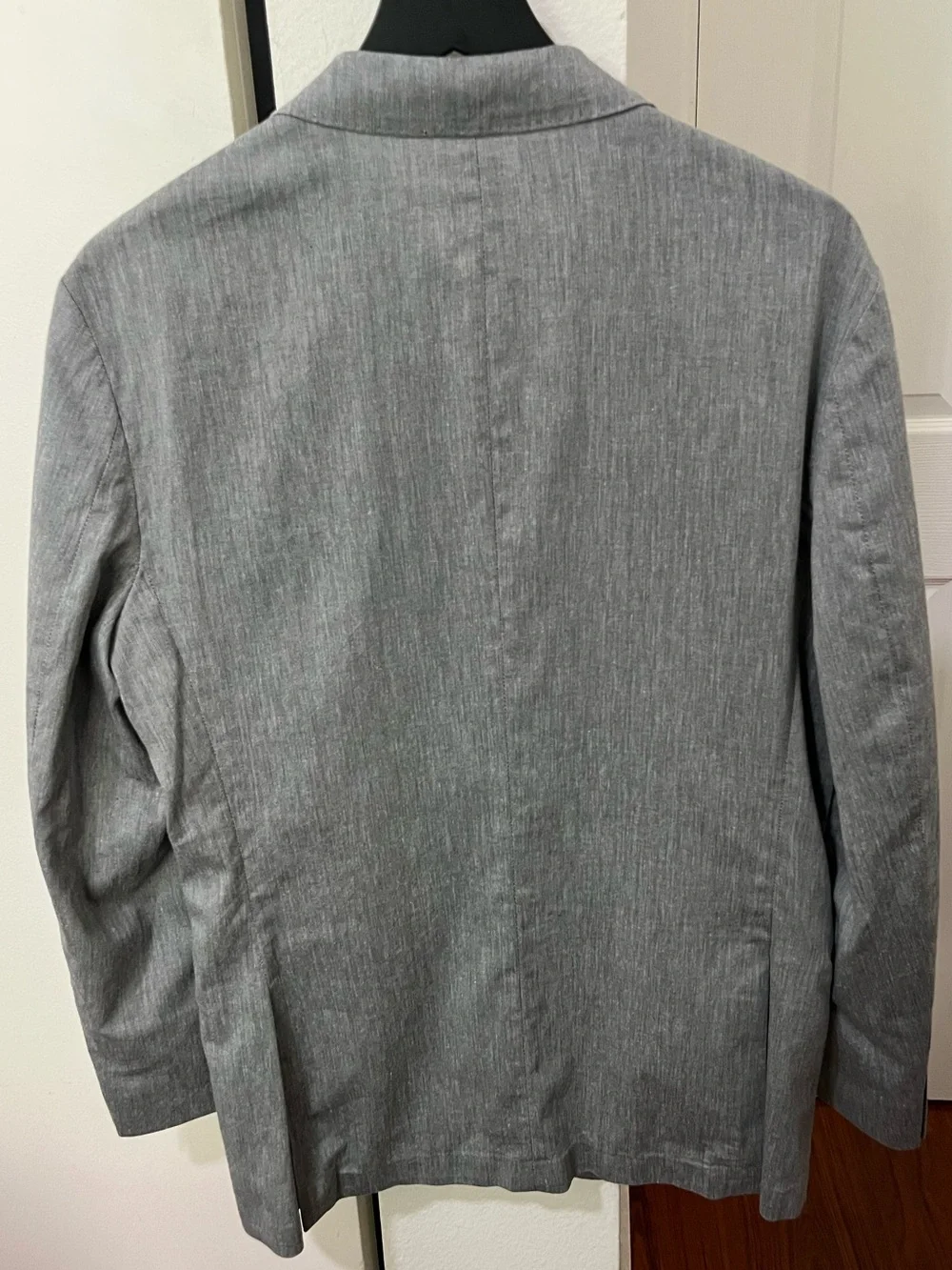 J Crew Men's Gray Cotton Blazer Somelos Fabric Single-Breasted